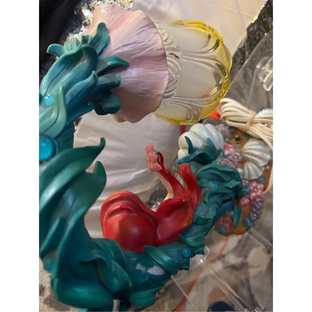 Vintage 2004 Disney Little Mermaid Ariel Seaflower Serenade Lamp W/ Night-light